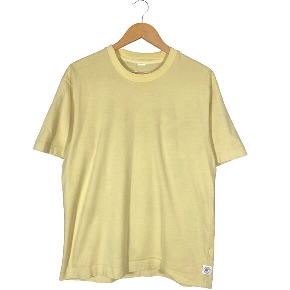Reigning Champ Yellow Cotton T-Shirt Size Medium - Picture 1 of 8